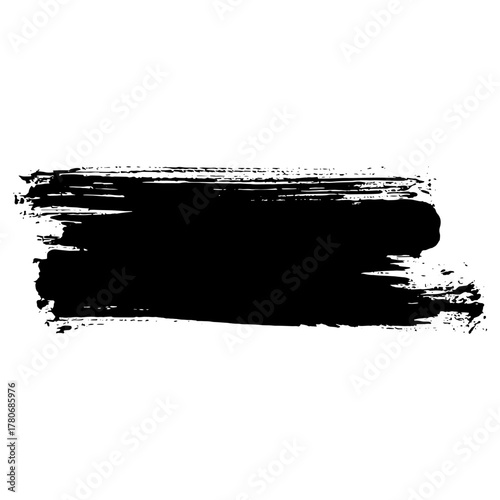 Hand drawn black ink brush strokes for grunge style designs