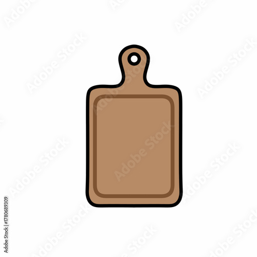 Cutting Board Illustration for Culinary and Kitchen Designs