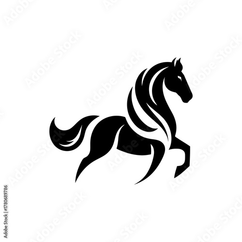 Horse stylized silhouette graphic