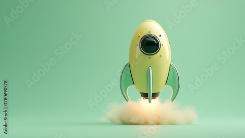 ペールグリーンの上昇ロケット