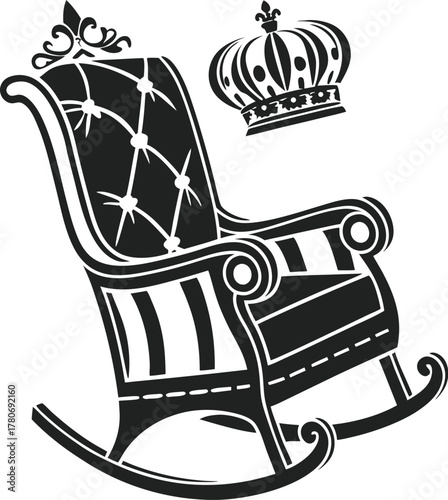 vector illustration of a rocking chair