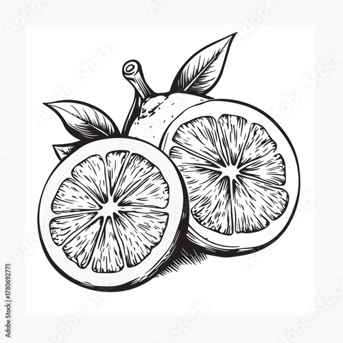 lemon slice vector illustration