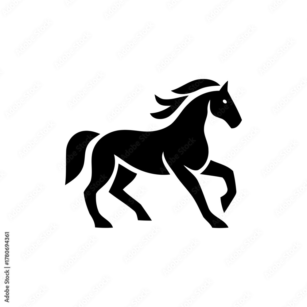 Obraz premium Horse stallion silhouette animal symbol