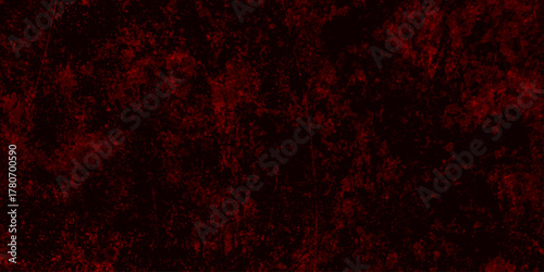 Abstract red grunge natural smooth cement concrete floor and plaster dirty wall background texture. red marble texture and red paper texture. plastered long panoramic concrete paint wall background.