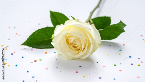 yellow rose on a white background