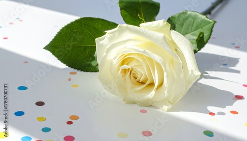 white rose on a white background