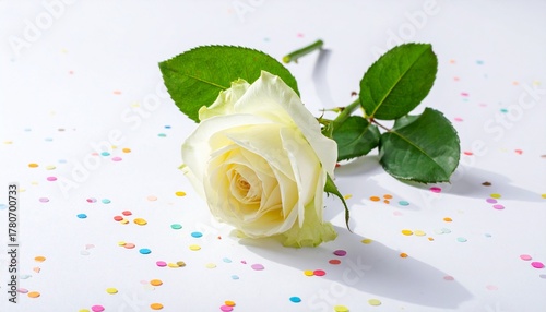 white rose with water drops