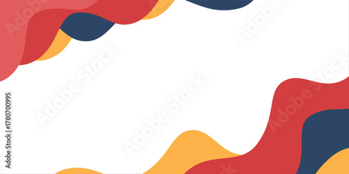 abstract colorful wave shapes banner background