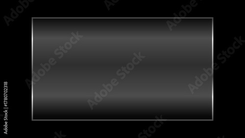 Transparent and clear bright glass plate. Glossy and shiny clean glass panel with realistic light glare and reflection isolated on black background. Vector illustration.