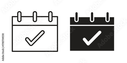 Appointment icon silhouette vector designs. Editable Strokes