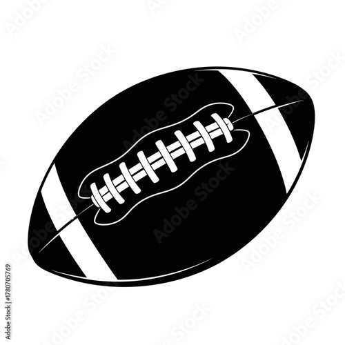 Score big with this bold American football illustration for your next design project, perfect for sports-themed content and promotional campaigns, monochrome style