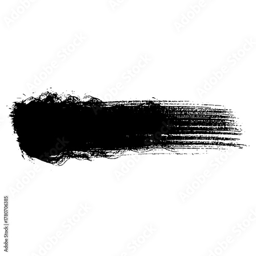 Hand drawn black ink brush strokes for creative design backgrounds