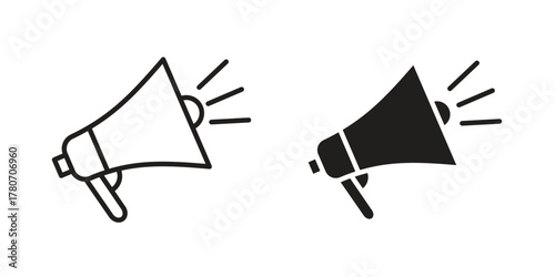 Campaign icon silhouette vector designs. Editable Strokes