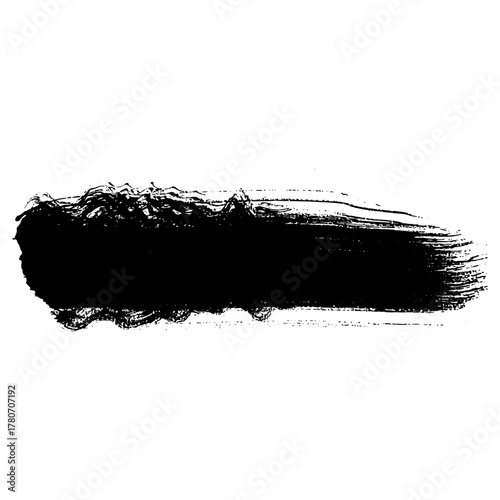 Hand drawn black ink brush strokes for grunge design backgrounds