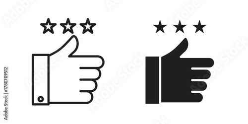 Customer feedback icon silhouette vector designs. Editable Strokes