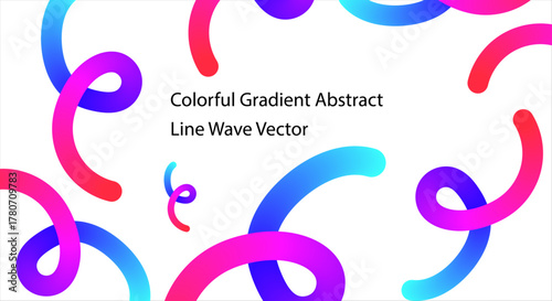 Colorful Abstract Gradient Wave Pattern Vector – Modern Circular Flow Design on White Background for Branding - vector illustration of an abstract background