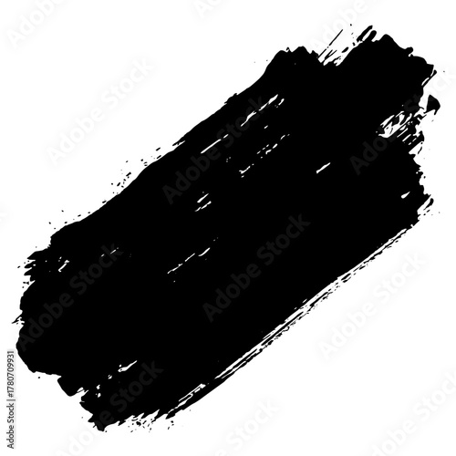 Hand drawn black ink brush strokes for grunge themed backgrounds