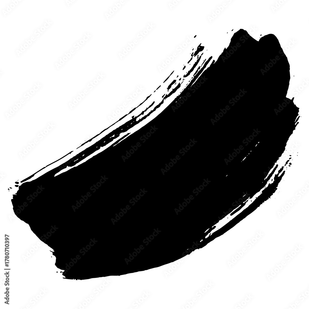 Fototapeta premium Unique hand drawn black ink brush strokes for creative designs