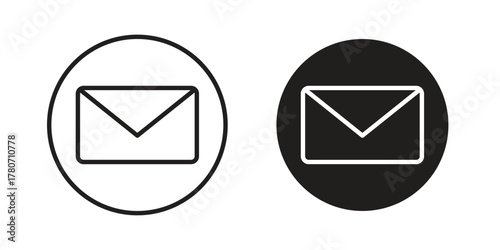 Email icon silhouette vector designs. Editable Strokes