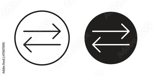 Exchange icon silhouette vector designs. Editable Strokes
