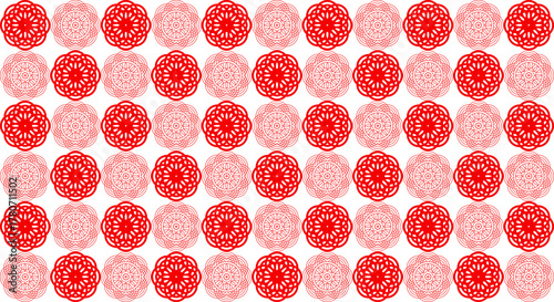 Olive Green Geometric Circle Seamless Pattern