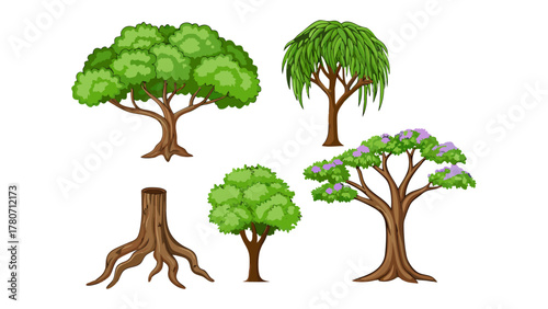 Greenery Abundance: A captivating array of vibrant trees, each with unique characteristics. It evokes a sense of tranquility.