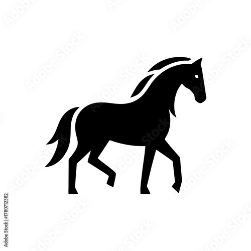 Trotting horse silhouette symbol