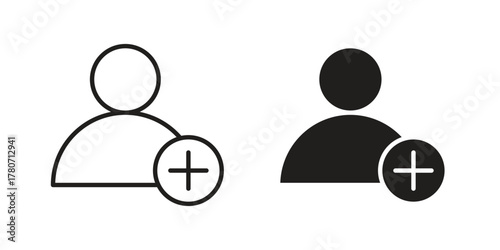 Follower icon silhouette vector designs. Editable Strokes