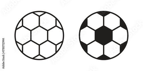 Football icon silhouette vector designs. Editable Strokes