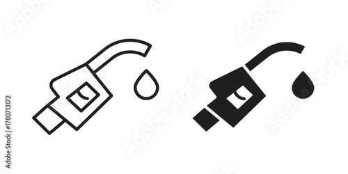 Fuel icon silhouette vector designs. Editable Strokes