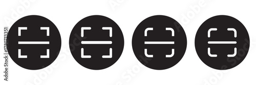 scan QR code icon scanning code sign. Code scanner icon. Barcode icons. Simple digital scanning QR code. Editable stroke.