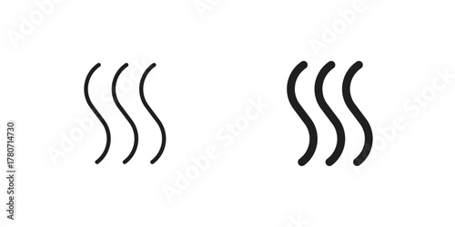 Heat icon silhouette vector designs. Editable Strokes