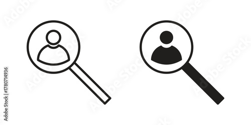 Hiring icon silhouette vector designs. Editable Strokes