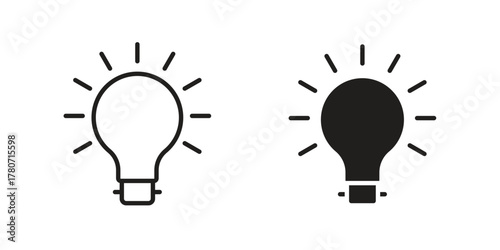 Idea icon silhouette vector designs. Editable Strokes