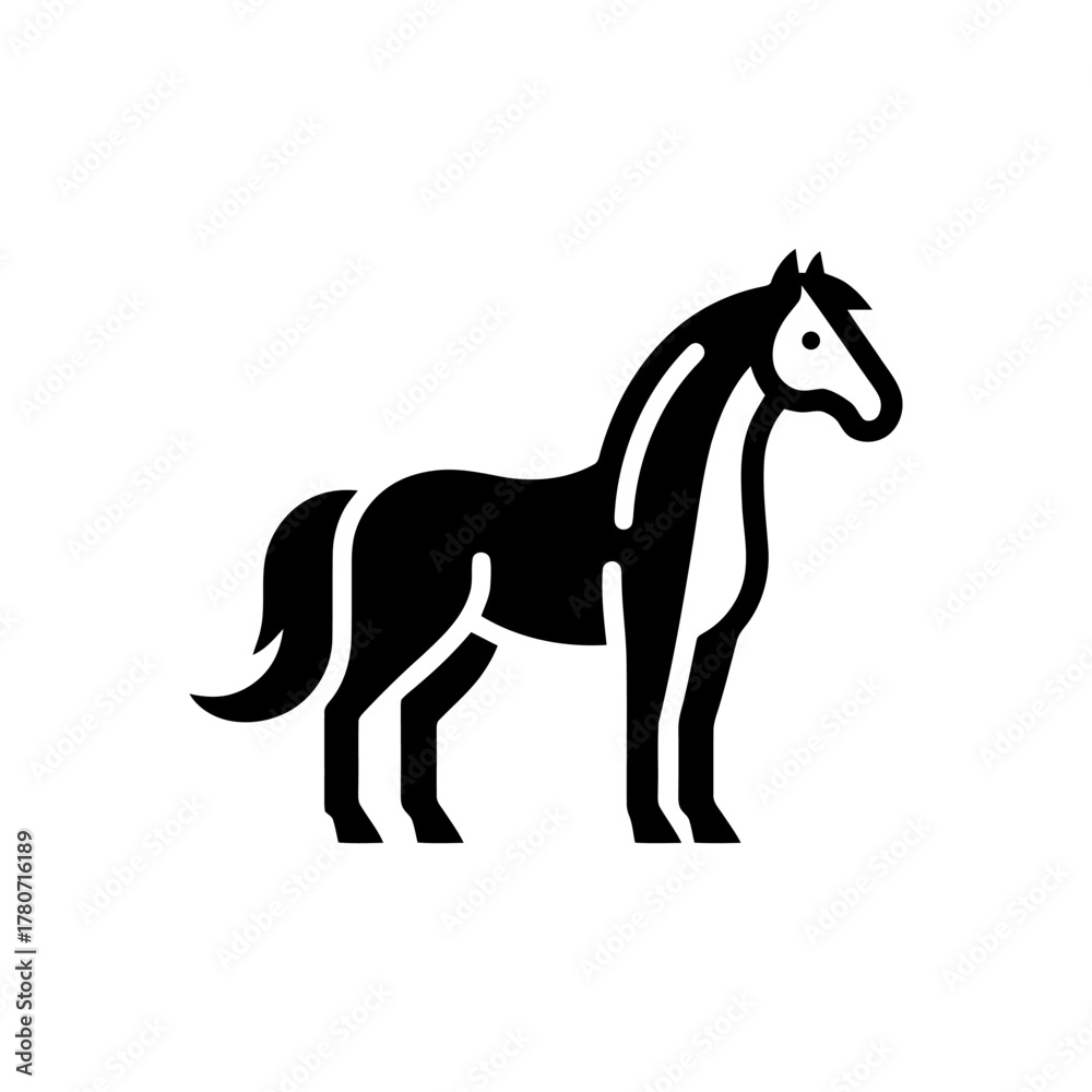 Obraz premium Horse glyph icon design