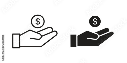 Interest icon silhouette vector designs. Editable Strokes