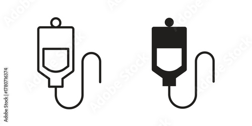 IV drip icon silhouette vector designs. Editable Strokes
