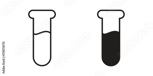 Lab flask icon silhouette vector designs. Editable Strokes