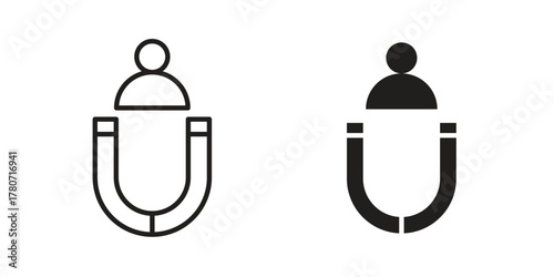 Lead generation icon silhouette vector designs. Editable Strokes