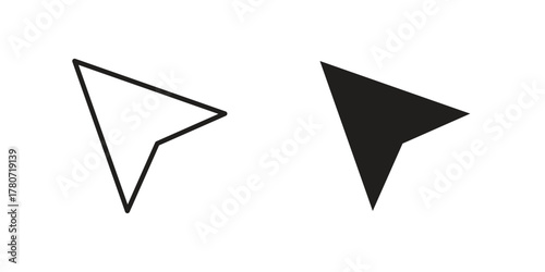 Mouse icon silhouette vector designs. Editable Strokes