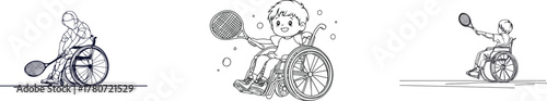 Fotografía The image of a child with a disability playing a ball from a seated position in
