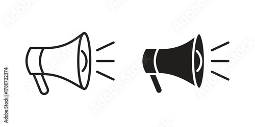 Promotion icon silhouette vector designs. Editable Strokes