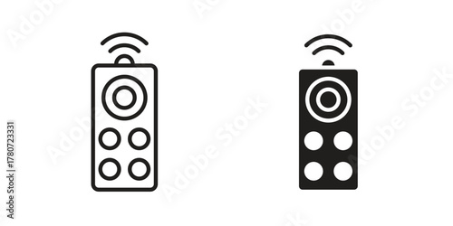 Remote control icon silhouette vector designs. Editable Strokes
