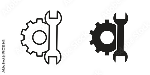 Repair icon silhouette vector designs. Editable Strokes