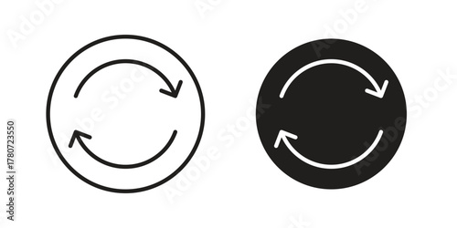 Repeat icon silhouette vector designs. Editable Strokes