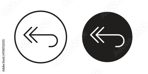 Reply icon silhouette vector designs. Editable Strokes