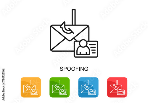 Spoofing Icon Multi Color Vector Illustration