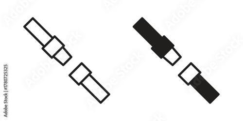 Seatbelt icon silhouette vector designs. Editable Strokes