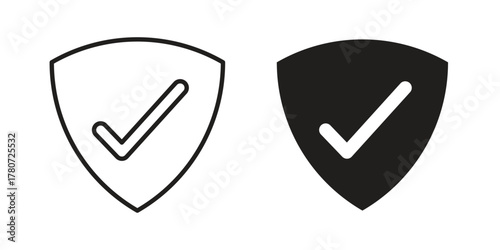 Security icon silhouette vector designs. Editable Strokes
