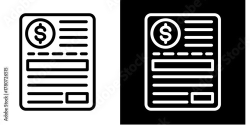 Bank Book Icon Set White Style Collection
